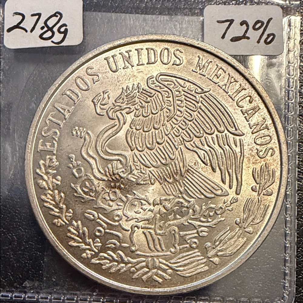 1979 Silver Coin 100 Pesos 72% silver - Picture 2 of 3